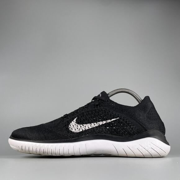 Nike Free RN Flyknit Men\'s Size 8 Black White Running Shoes Athletic Sneaker GUC main image 9